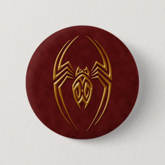 Golden Red Iron Spider 6 Cm Round Badge