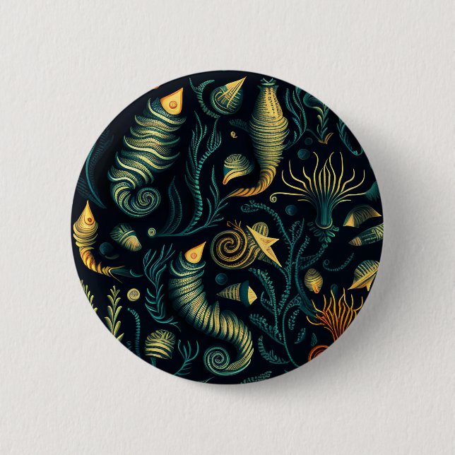 Golden Reefs 6 Cm Round Badge (Front)