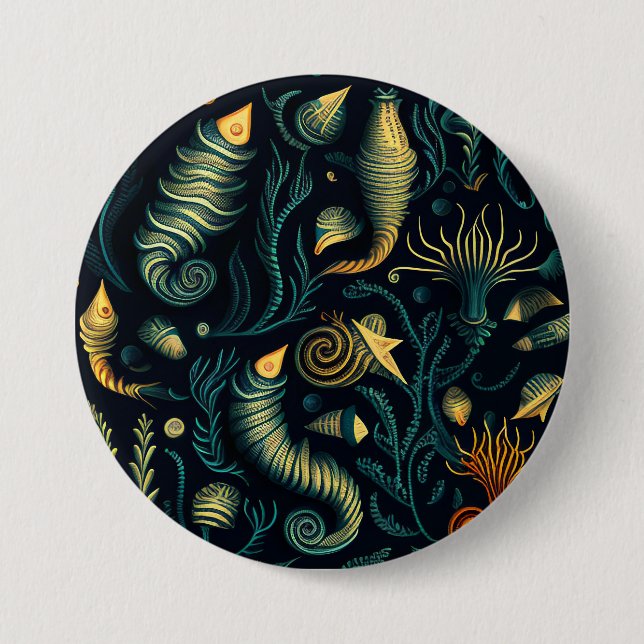 Golden Reefs 7.5 Cm Round Badge (Front)