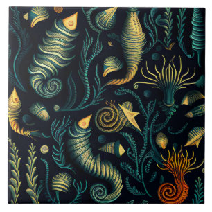 Golden Reefs Ceramic Tile