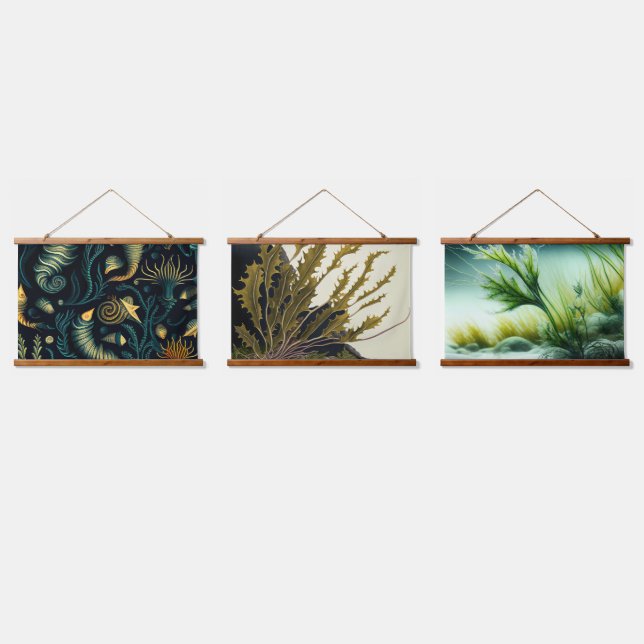Golden Reefs Hanging Tapestry (Triple)