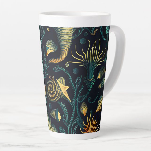 Golden Reefs Latte Mug (Right Angle)