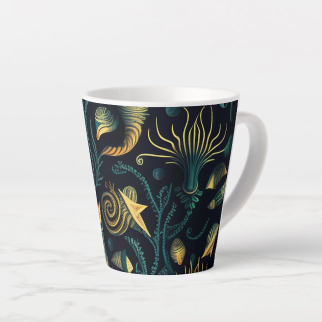 Golden Reefs Latte Mug (Right Angle)