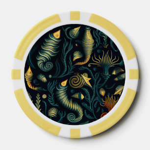 Golden Reefs Poker Chips