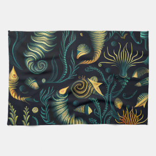 Golden Reefs Tea Towel
