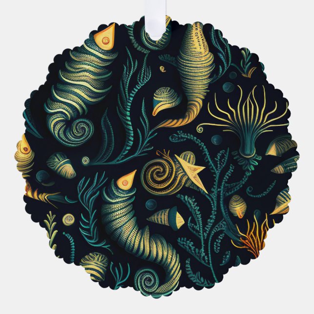 Golden Reefs Tree Decoration Card (Front)