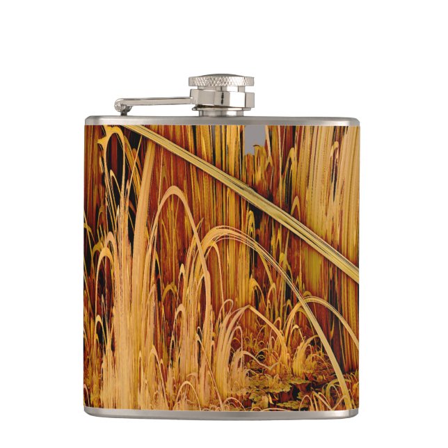 Golden Reflections  Flask  (Front)