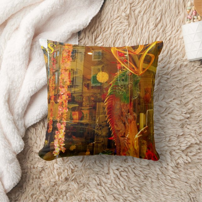 Golden reflections on the streets of Philadelphia Cushion (Blanket)