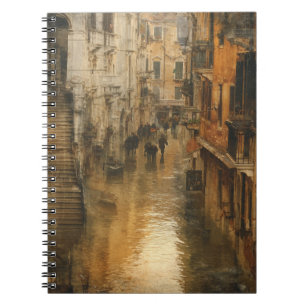 Golden Reflections Venice Alley Notebook