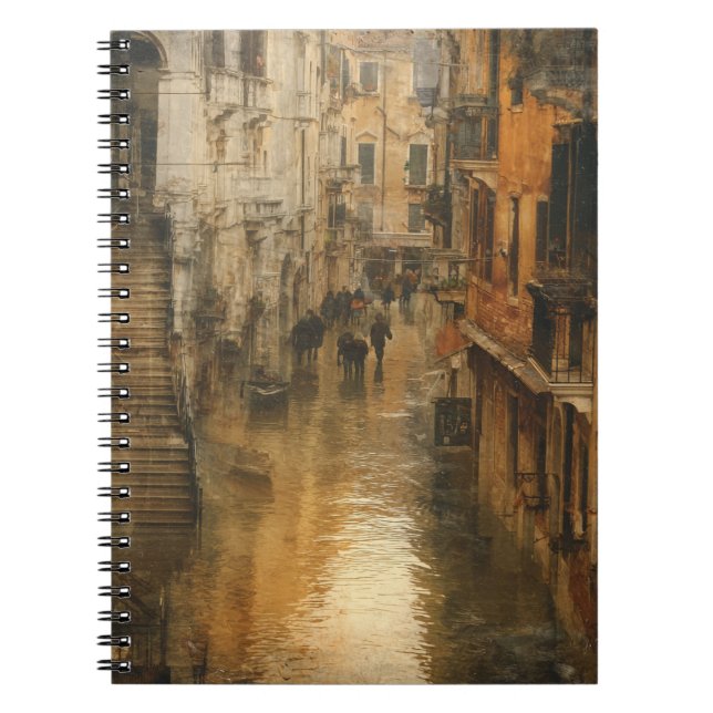 Golden Reflections Venice Alley Notebook (Front)