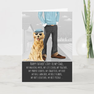 Golden Retreiver from the Dog Father's Day Funny Card