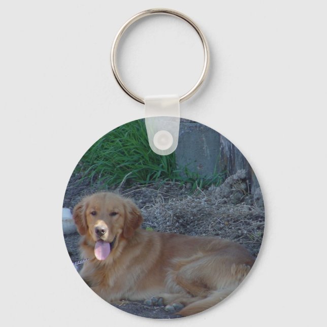 Golden Retrieve Keychain (Front)