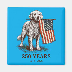 Golden Retriever 250 Years Aamerica Patriotic Usa Magnet