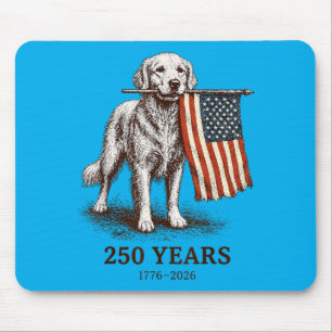 Golden Retriever 250 Years Aamerica Patriotic Usa Mouse Pad