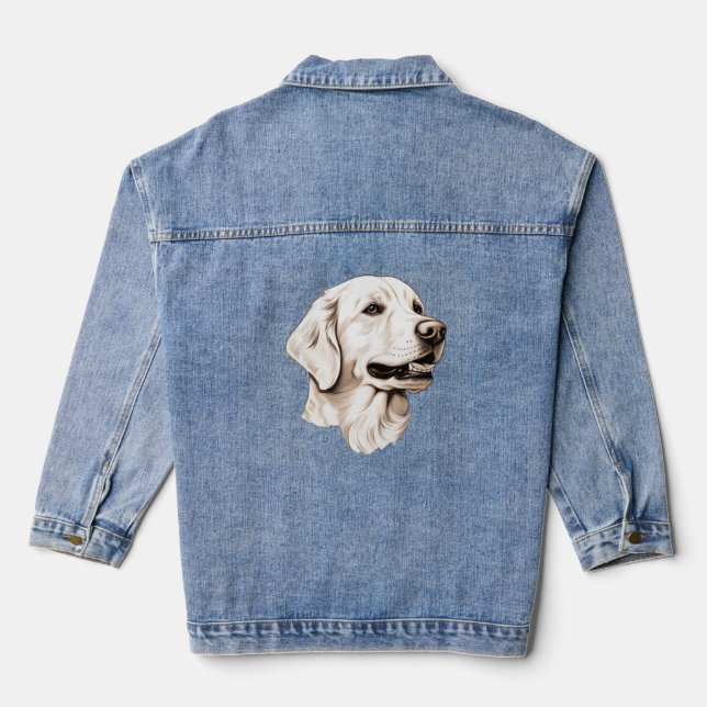 Golden Retriever  2 Denim Jacket (Back)