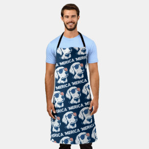 Golden Retriever 4th Of July Merica Apron