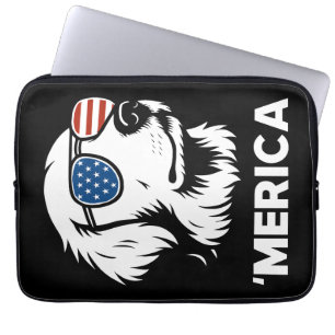Golden Retriever 4th Of July Merica Laptop Sleeve