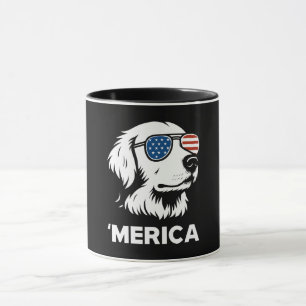 Golden Retriever 4th Of July Merica Mug