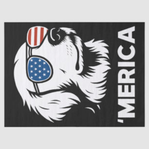 Golden Retriever 4th Of July Merica Tissue Paper