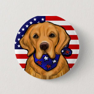 Golden Retriever 6 Cm Round Badge