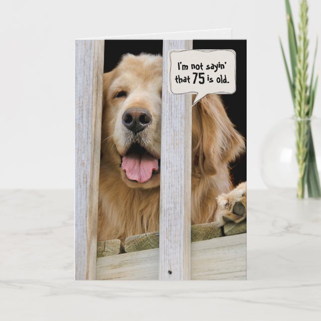 Golden Retriever 75th birthday Card (Front)