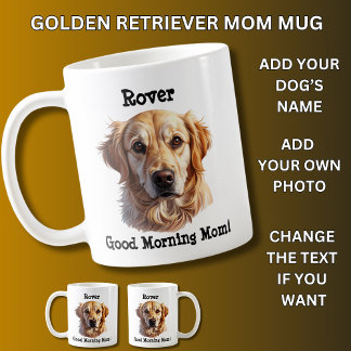 Golden Retriever, Add Dog's Name, Change Photo Coffee Mug