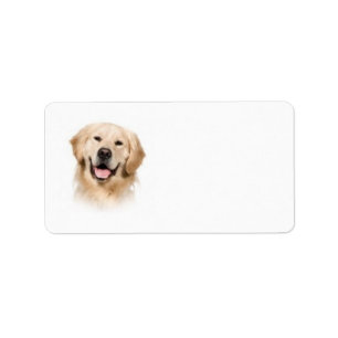 Golden Retriever Address Label