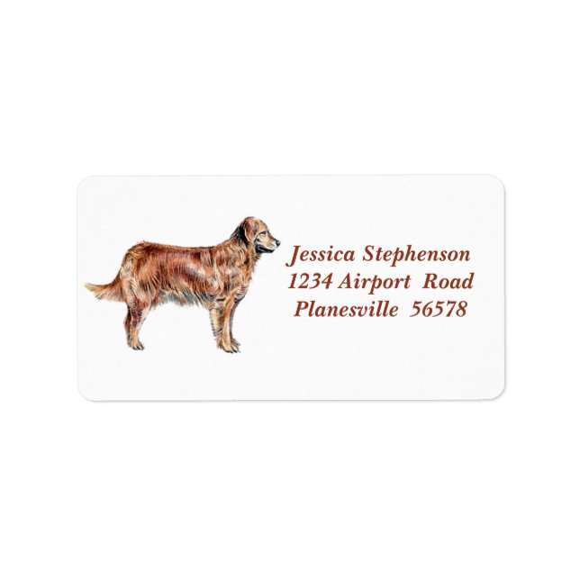 Golden Retriever address label (Front)