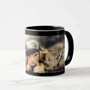 Golden Retriever Aeroplane Pilot Mug