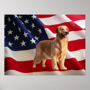 Golden Retriever All American Print