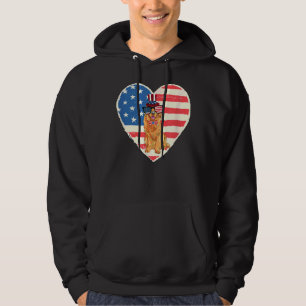 Golden Retriever American Flag Sunglasses 4th Of J Hoodie
