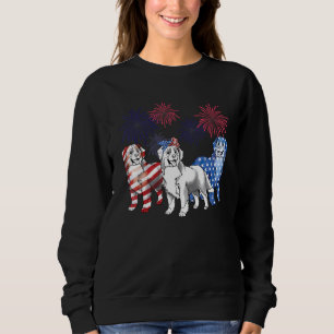 Golden Retriever American Usa Flag 4th Of July Pat Sweatshirt