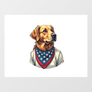 Golden Retriever Americana Vintage Engraved Shirt