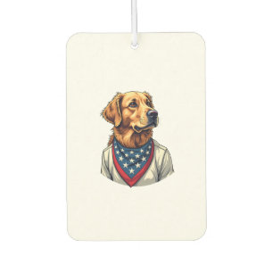 Golden Retriever Americana Vintage Engraved Shirt Car Air Freshener