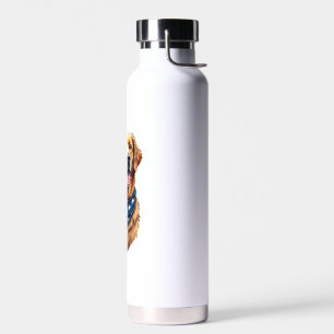 Golden Retriever Americana Vintage Engraved Shirt  Water Bottle