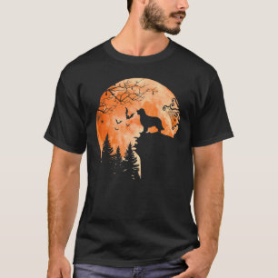Golden Retriever and Moon Silhouette Dog Lover Hal T-Shirt