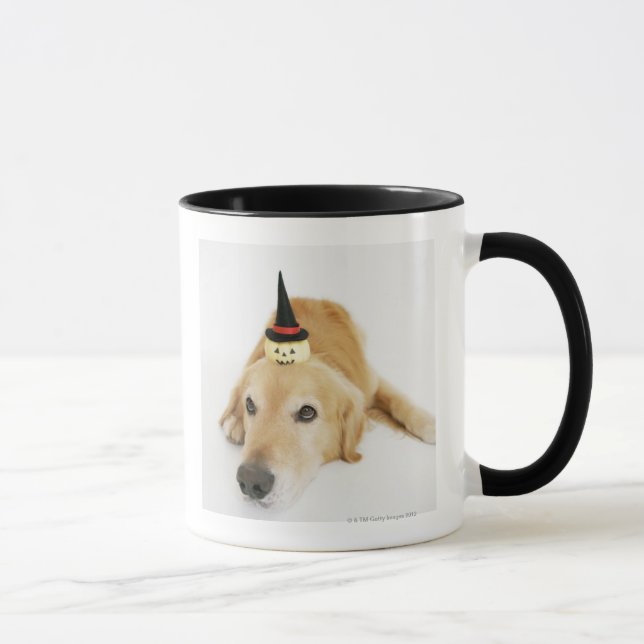 Golden retriever and ornament mug (Right)