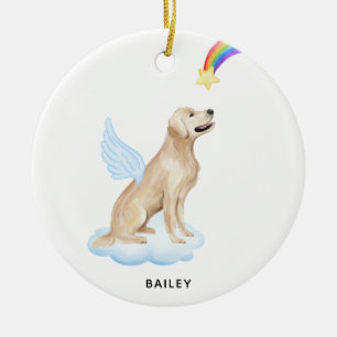 Golden Retriever Angel Dog Personalised Memorial Ceramic Ornament
