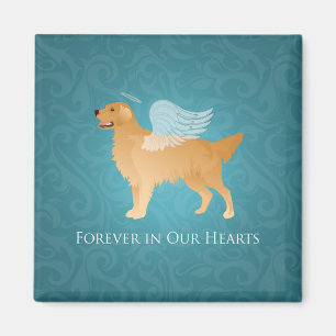 Golden Retriever Angel Dog - Pet Memorial Magnet