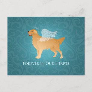 Golden Retriever Angel Dog - Pet Memorial Postcard