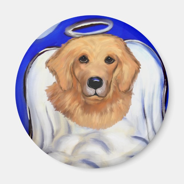 Golden Retriever Angel Magnet (Front)