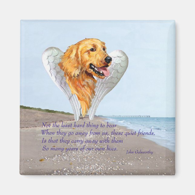 Golden Retriever Angel Magnet (Front)
