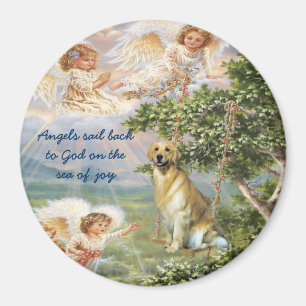 Golden Retriever Angel Magnet