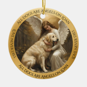  Golden Retriever Angel Memorial Ornament