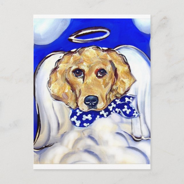 Golden Retriever Angel Postcard (Front)