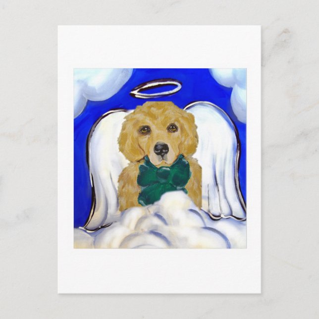 Golden Retriever Angel Postcard (Front)