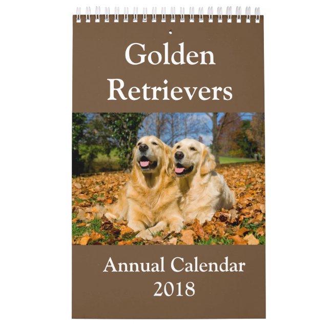 Golden Retriever Annual Calendar 2018 (Cover)