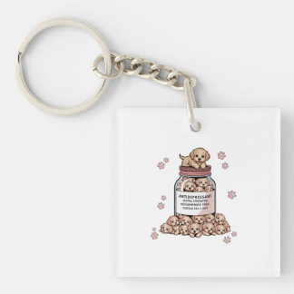 Golden Retriever Antidepressant | Puppy Therapy Key Ring