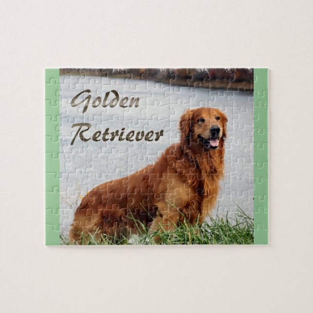 Golden Retriever Art Jigsaw Puzzle (Horizontal)