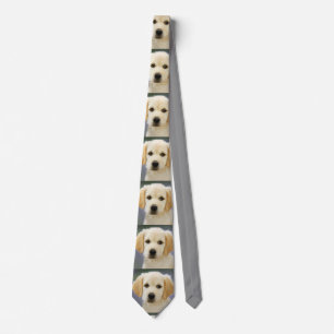 golden retriever art tie